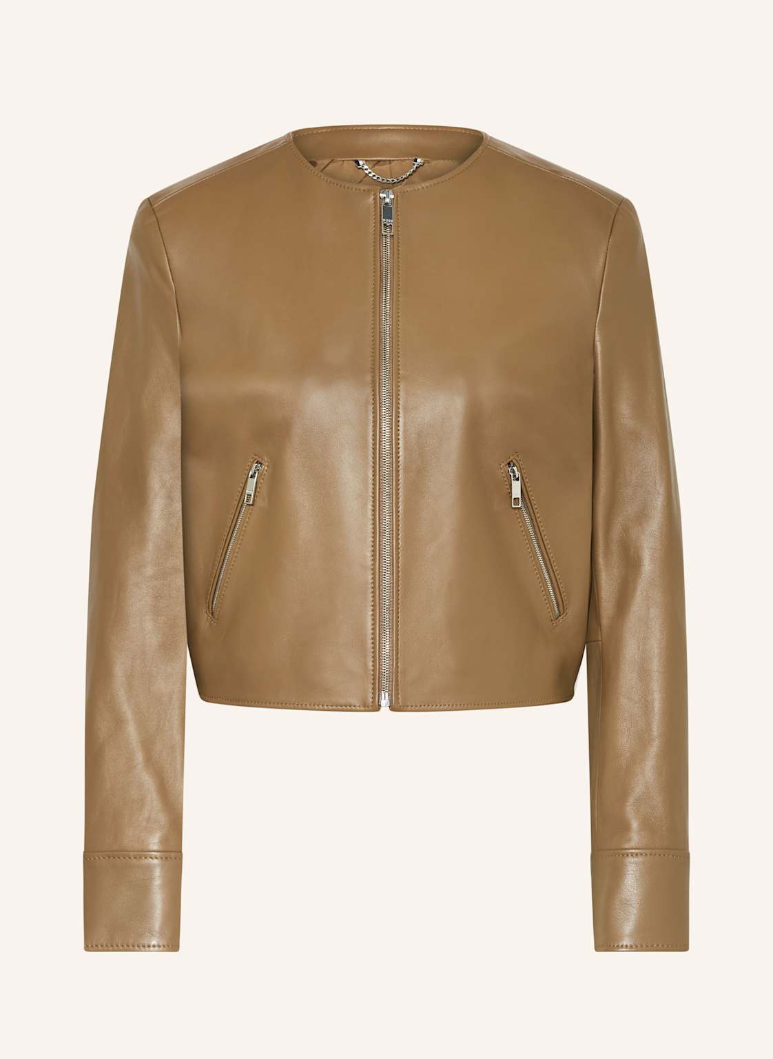 Boss Lederjacke Sadenita beige von Boss