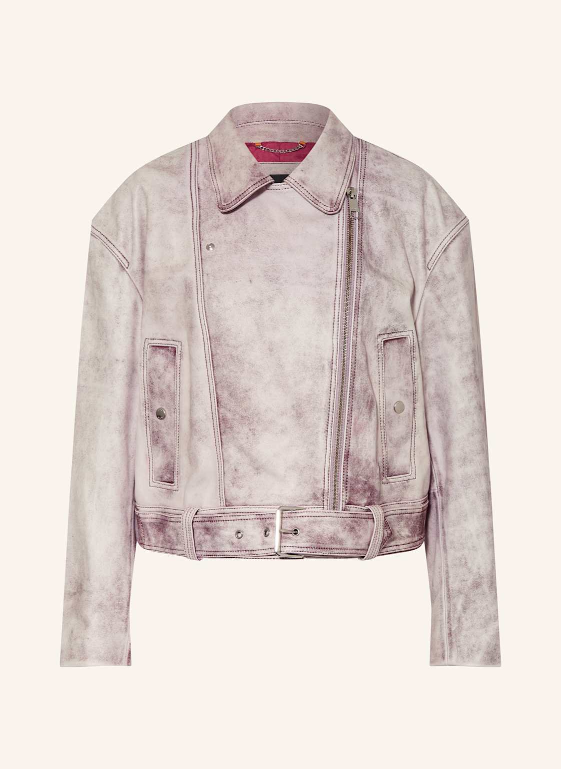 Boss Lederjacke Sakady pink von Boss