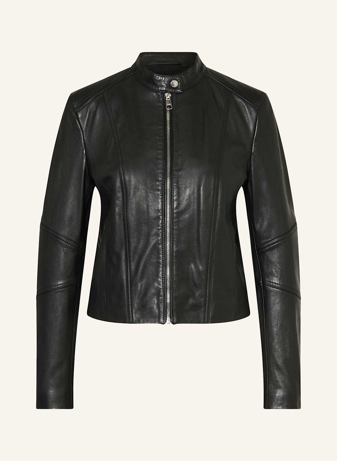 Boss Lederjacke Saleste schwarz von Boss