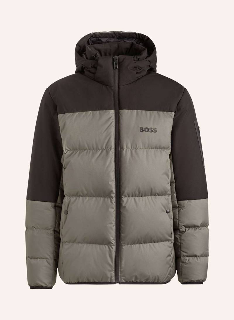 Boss Lightweight-Daunenjacke Hamar Mit Abnehmbarer Kapuze grau von Boss