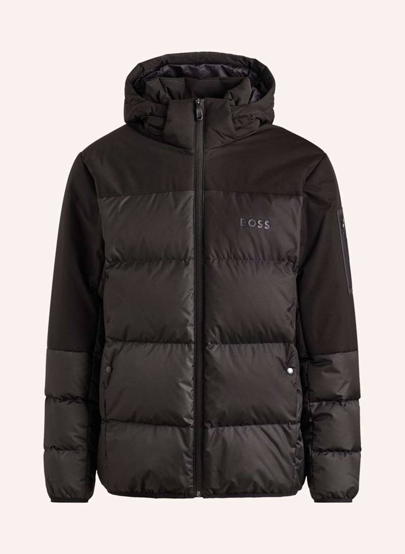 Boss Lightweight-Daunenjacke Hamar Mit Abnehmbarer Kapuze schwarz von Boss