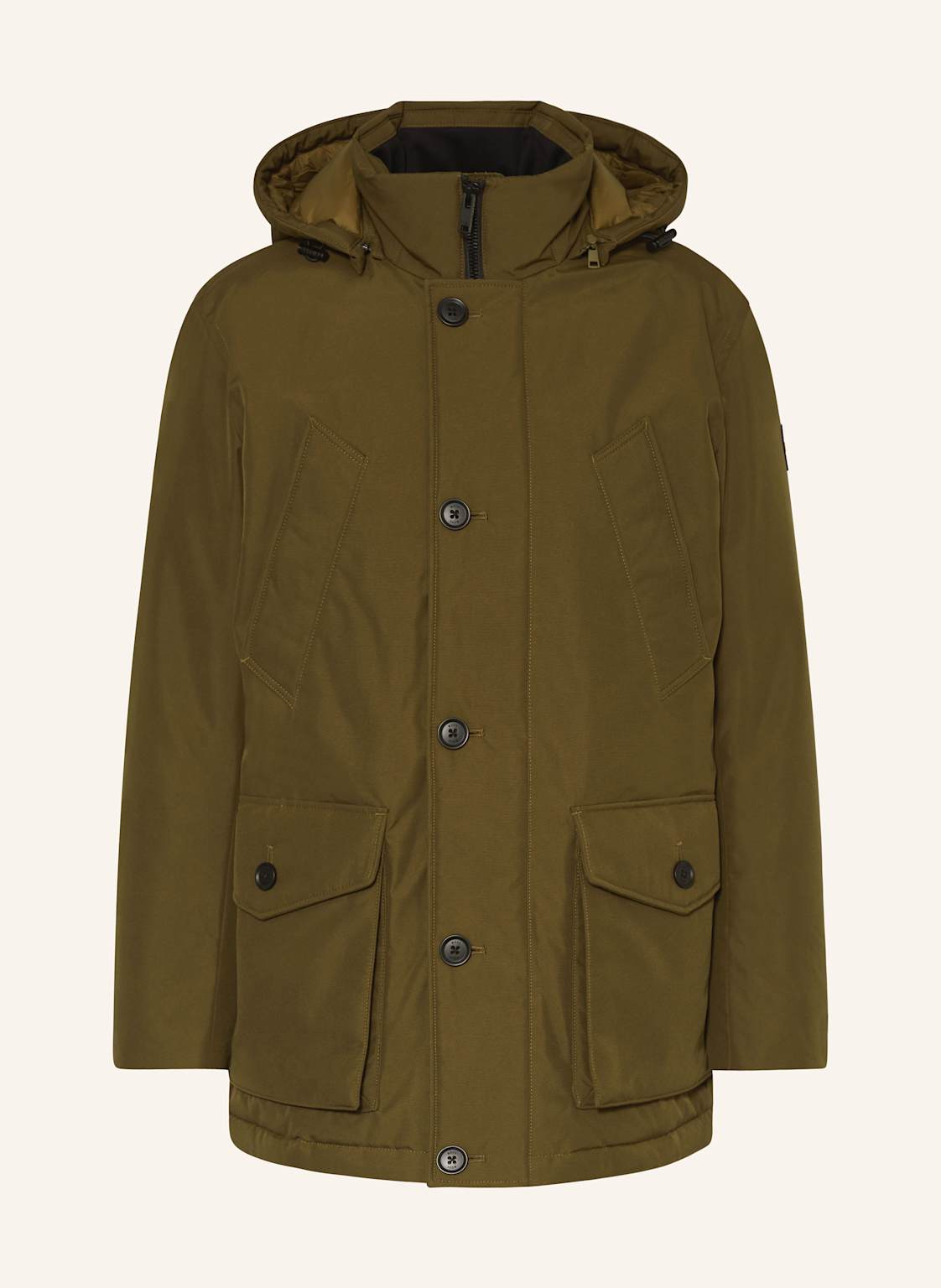 Boss Parka Osiass Mit Abnehmbarer Kapuze gruen Boss Parka Osiass Mit Abnehmbarer Kapuze gruen von Boss