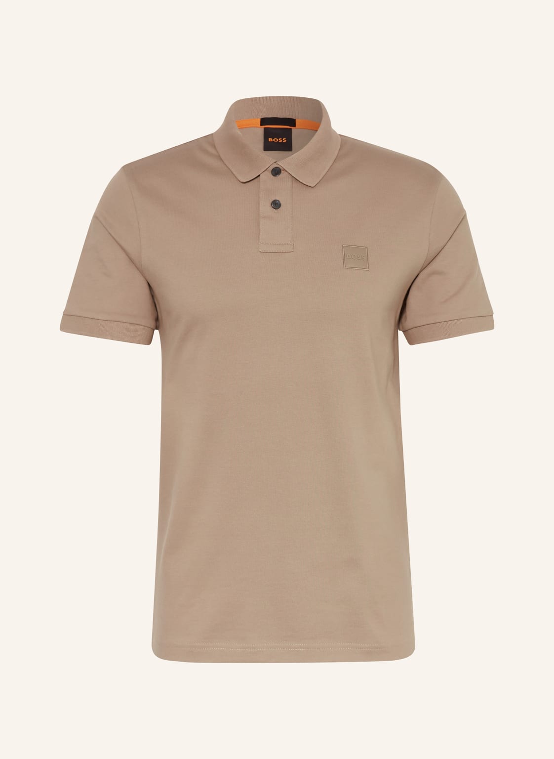 Boss Piqué-Poloshirt Passenger Slim Fit beige von Boss