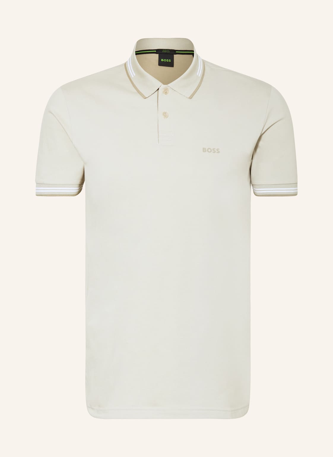 Boss Piqué-Poloshirt Paul Slim Fit beige von Boss