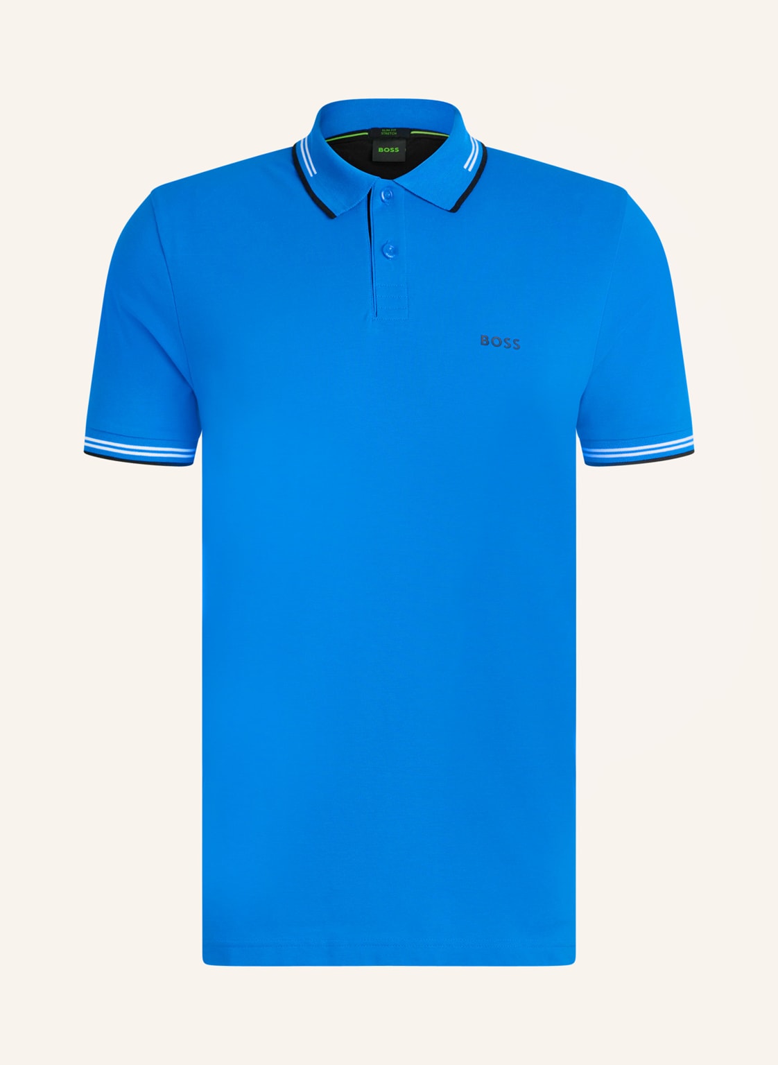 Boss Piqué-Poloshirt Paul Slim Fit blau von Boss