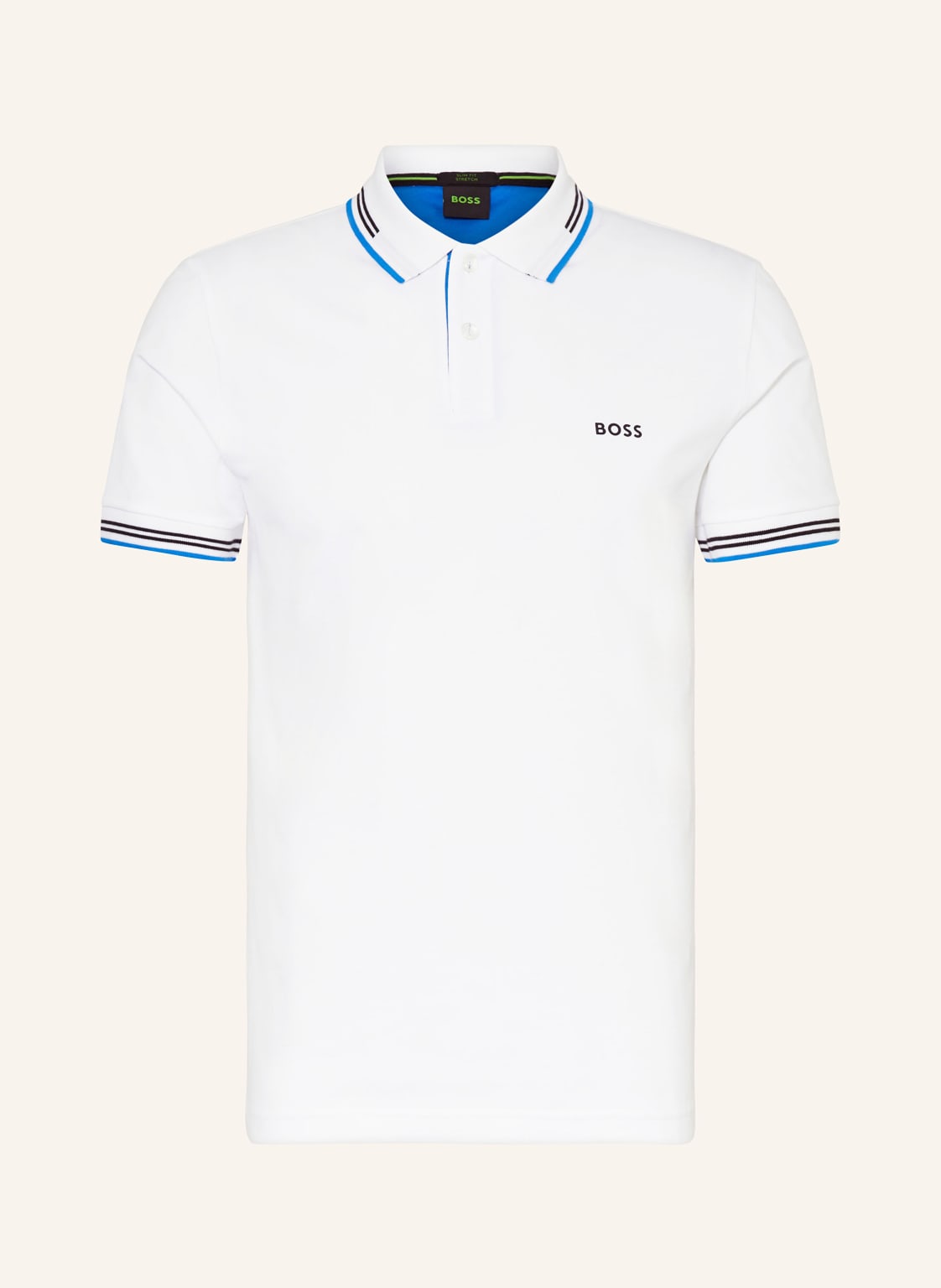 Boss Piqué-Poloshirt Paul Slim Fit weiss von Boss