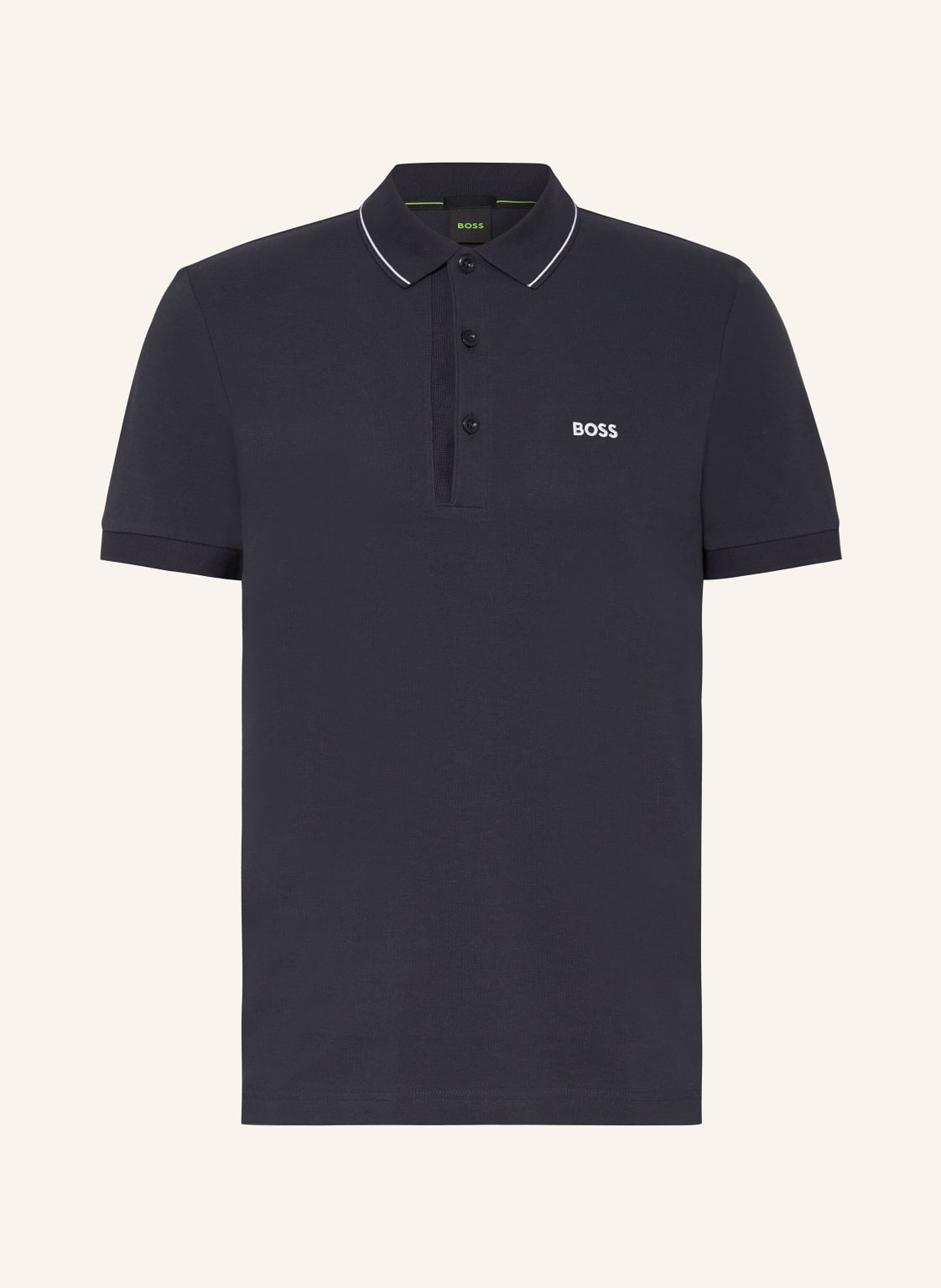 Boss Piqué-Poloshirt Paule Slim Fit blau von Boss