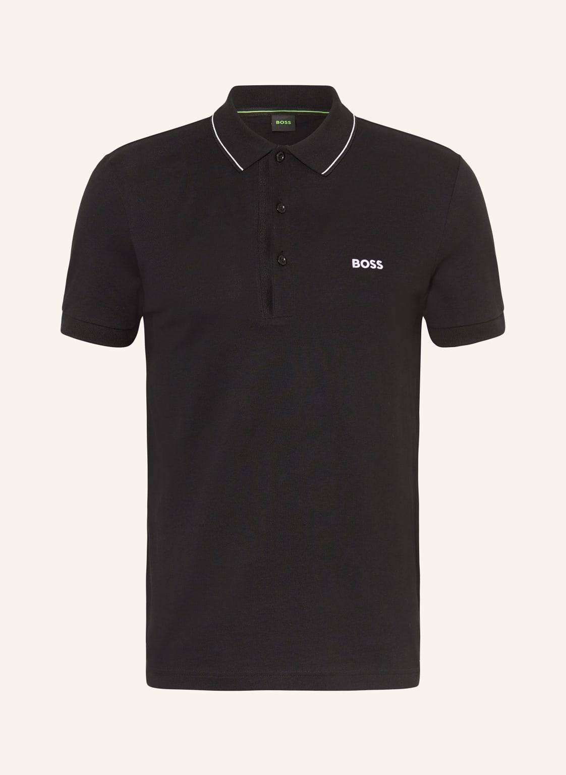 Boss Piqué-Poloshirt Paule Slim Fit schwarz von Boss