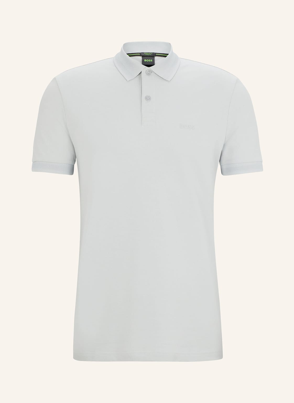 Boss Piqué-Poloshirt Pio Regular Fit grau von Boss