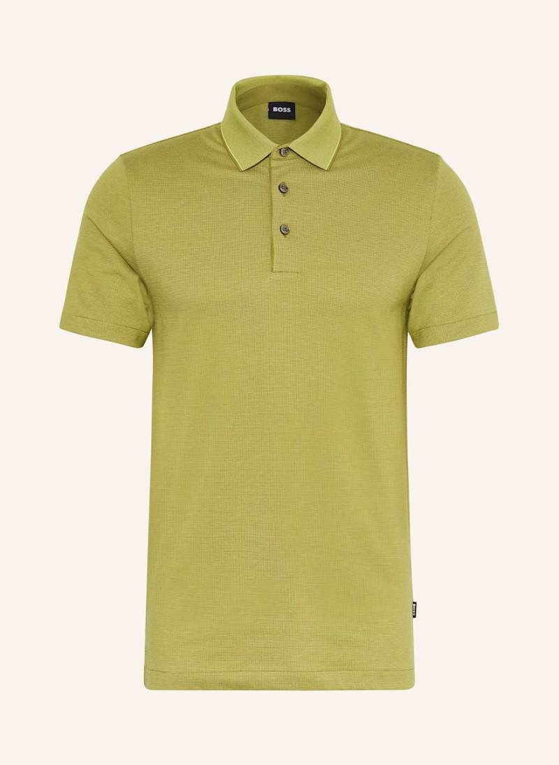 Boss Piqué-Poloshirt Pitton Slim Fit gruen von Boss