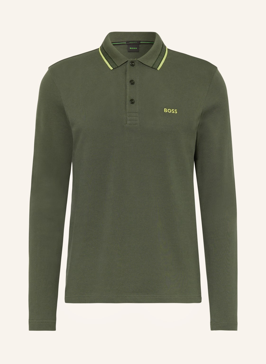 Boss Piqué-Poloshirt Plisy gruen von Boss