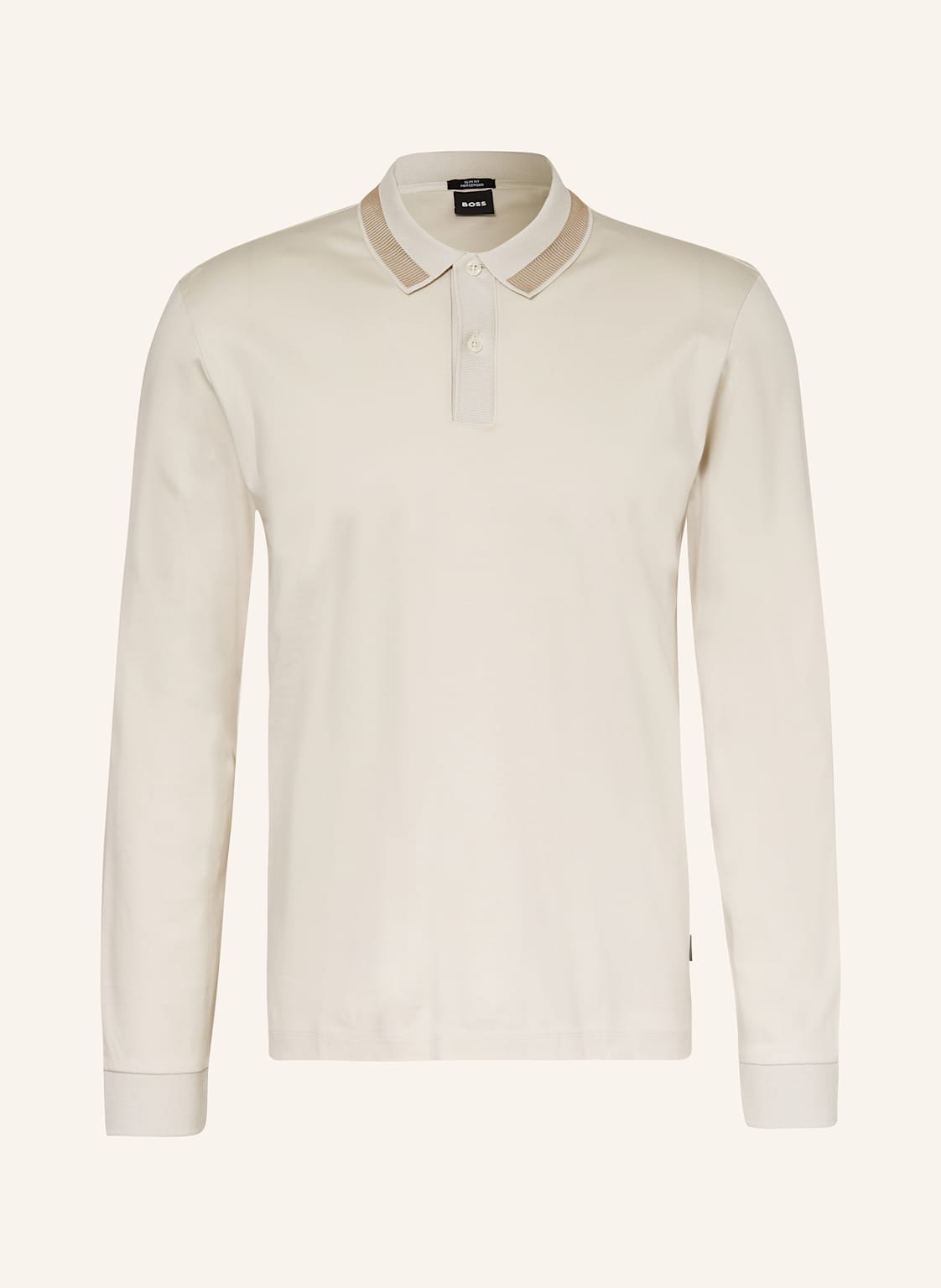 Boss Jersey-Poloshirt Pleins beige von Boss