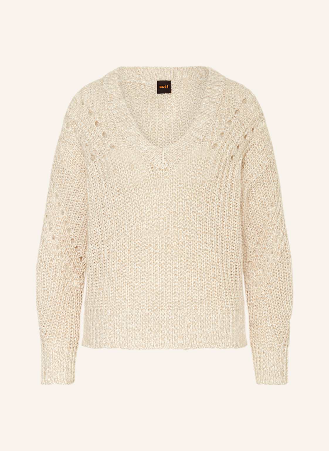 Boss Pullover Firamisu Mit Glitzergarn beige von Boss