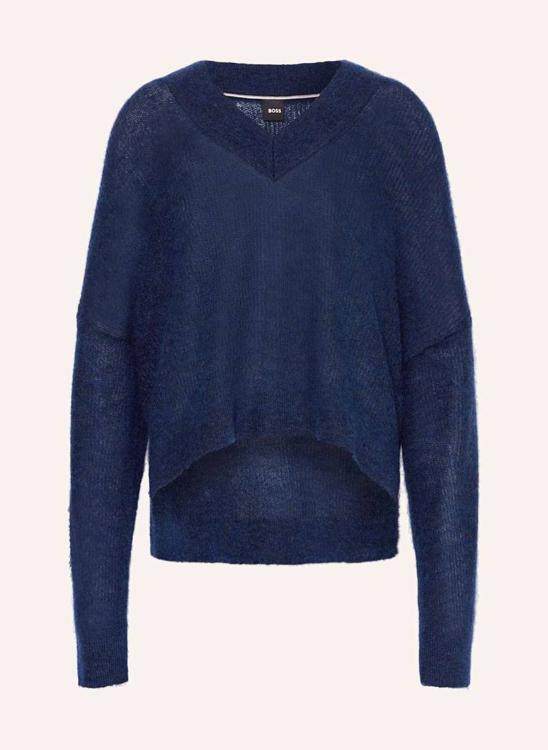 Boss Pullover Frankia Mit Mohair blau von Boss