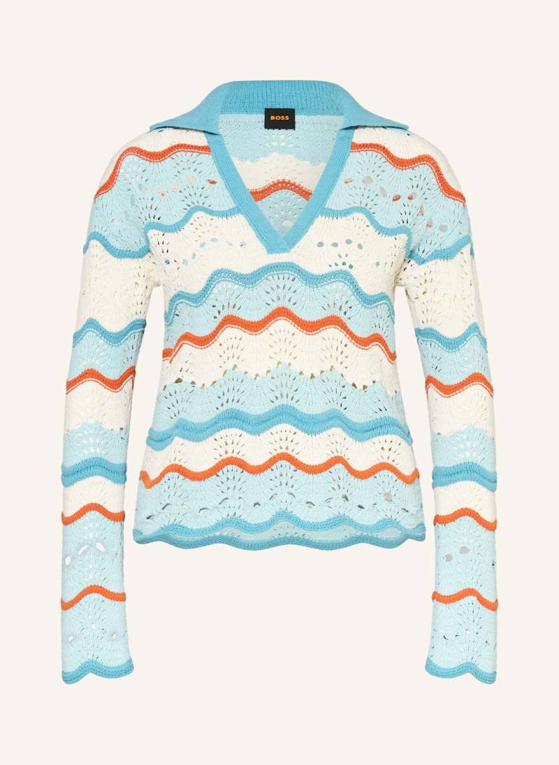 Boss Pullover Fyder blau von Boss
