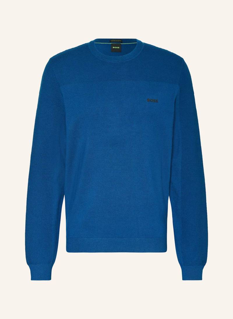 Boss Pullover Momentum blau von Boss