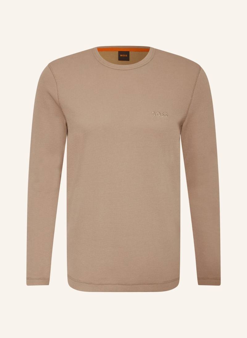 Boss Longsleeve Tempesto beige von Boss