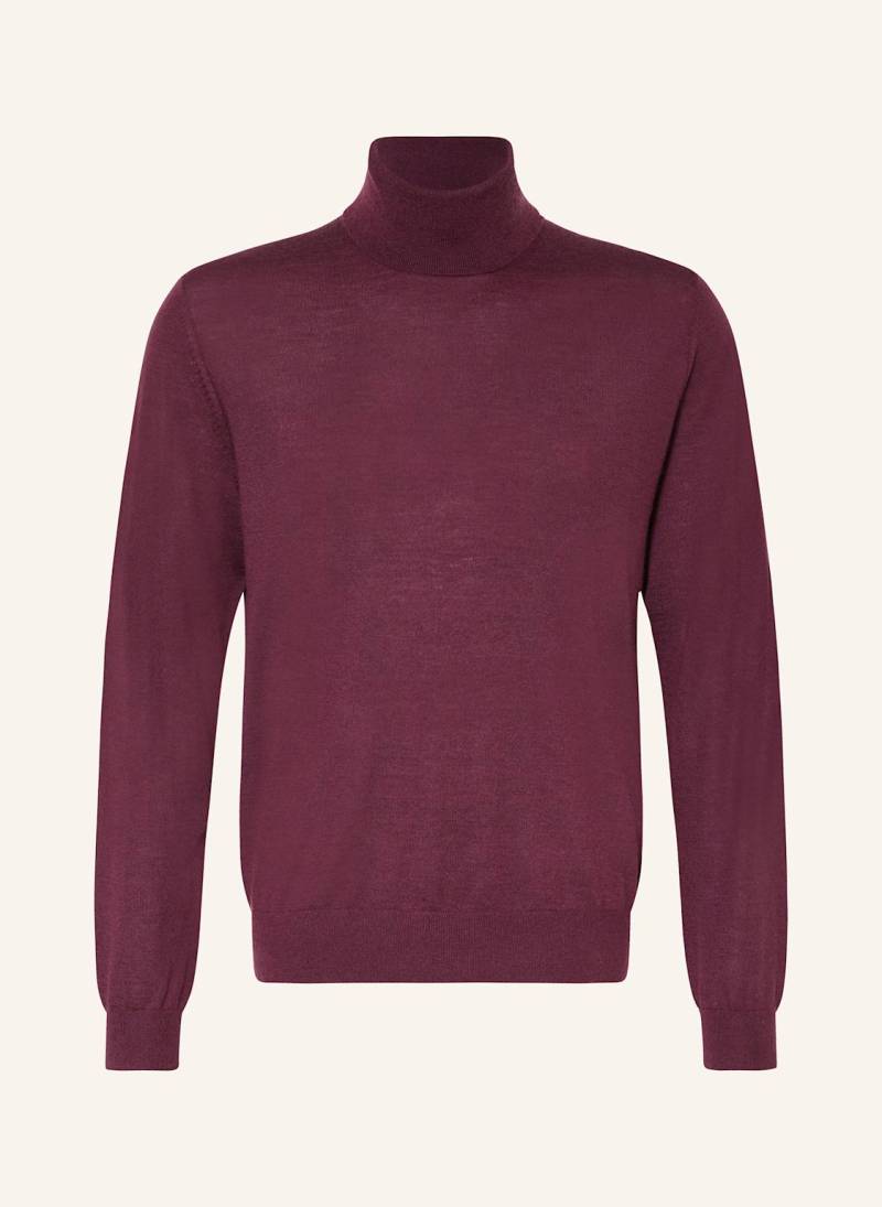 Boss Rollkragenpullover Bernardo Aus Cashmere lila von Boss