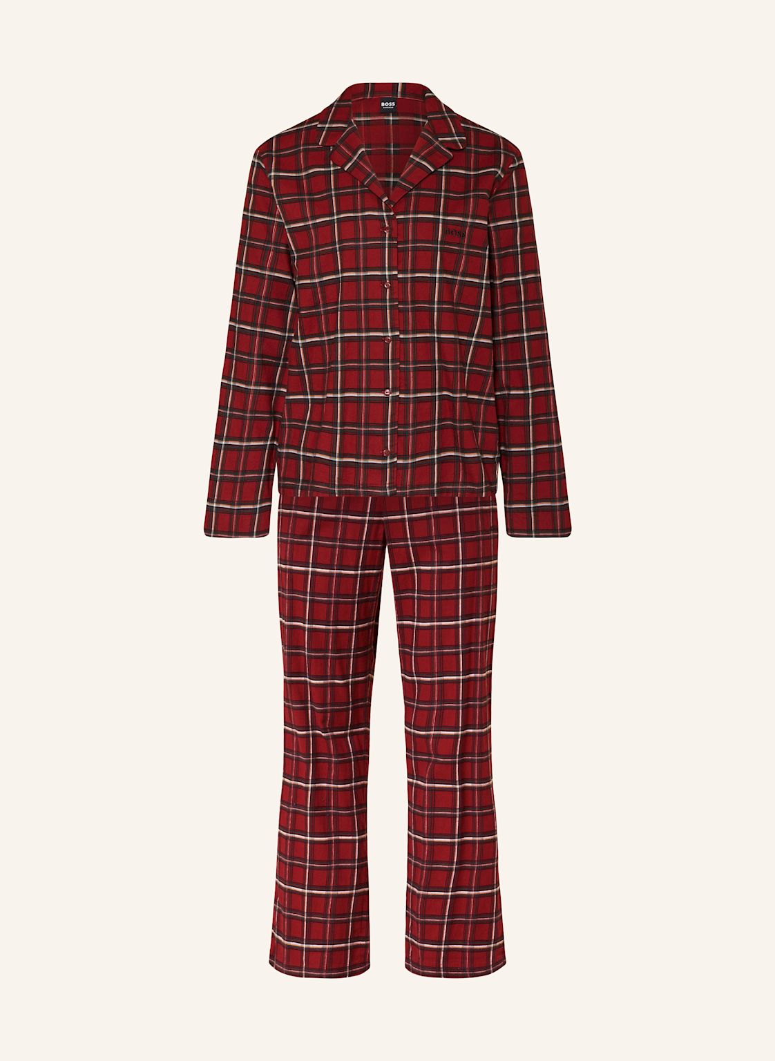 Boss Schlafanzug Holiday Aus Flanell rot Boss Schlafanzug Holiday Aus Flanell rot von Boss