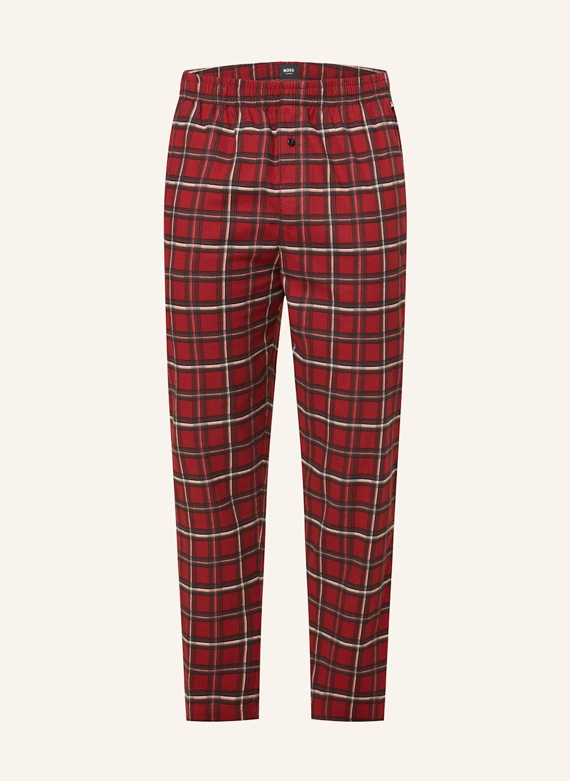 Boss Schlafhose Holiday Aus Flanell rot von Boss