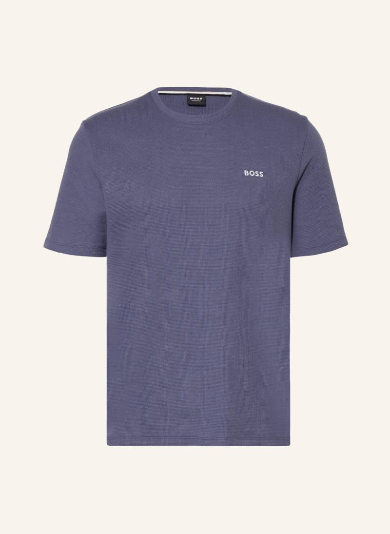 Boss Schlafshirt Waffle blau von Boss