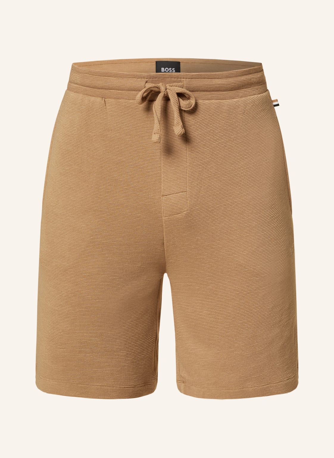 Boss Schlafshorts Rib beige von Boss