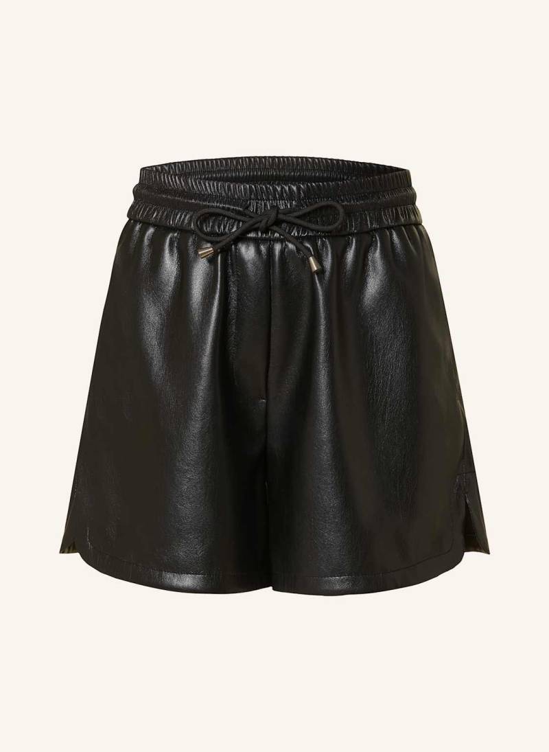 Boss Shorts Timy In Lederoptik schwarz von Boss