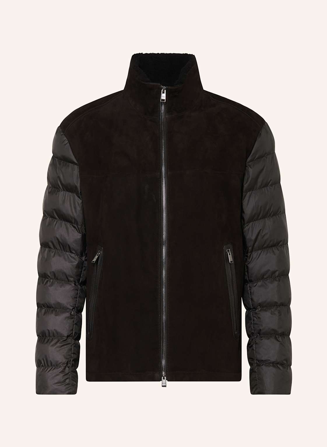 Boss Steppjacke C-Mauricio Im Materialmix schwarz von Boss