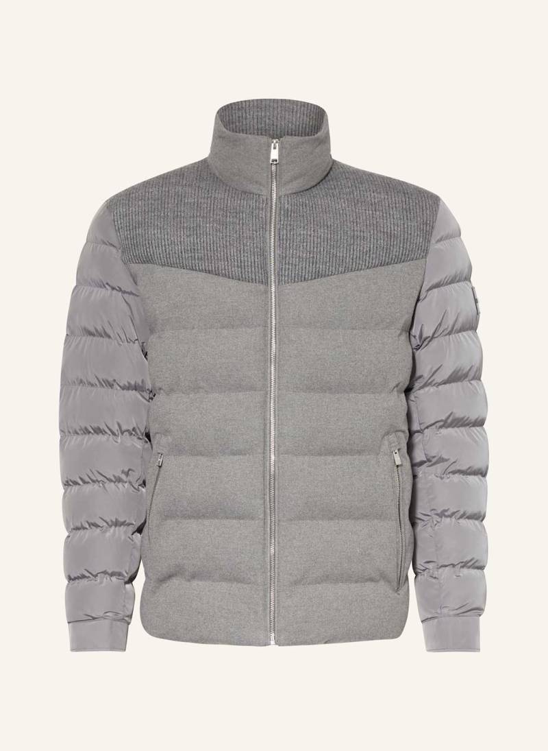 Boss Steppjacke Clanello Im Materialmix grau von Boss