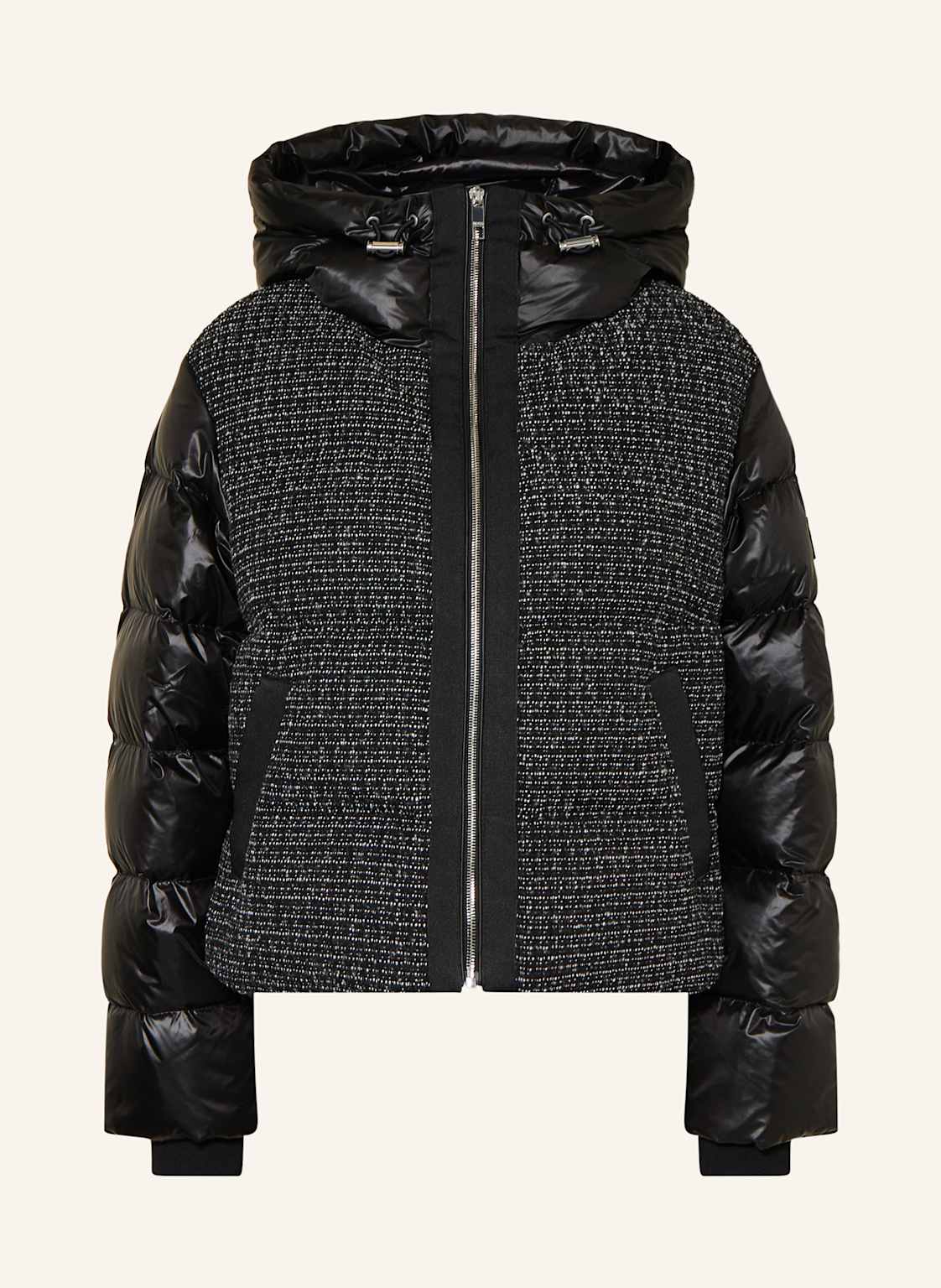 Boss Steppjacke Pombato Im Materialmix schwarz von Boss