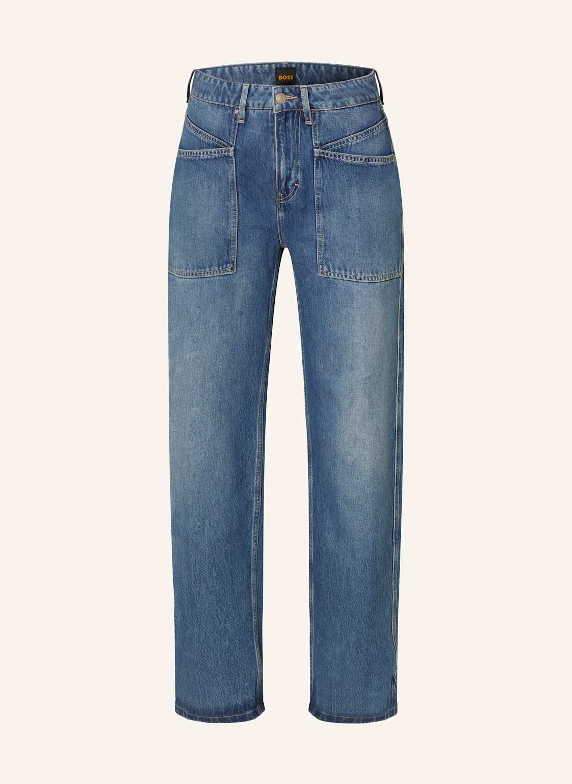 Boss Straight Jeans Soft blau von Boss