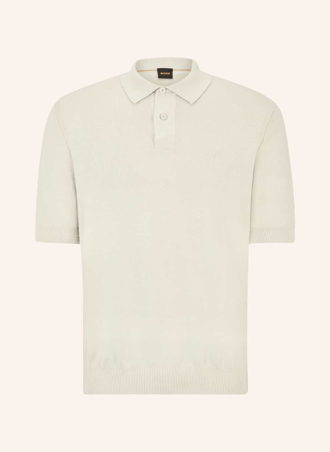 Boss Strick-Poloshirt Asac beige von Boss