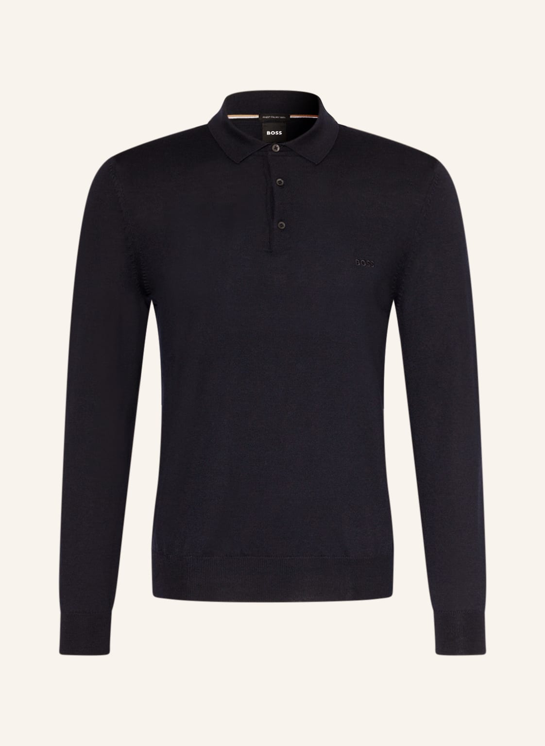 Boss Strick-Poloshirt Bono blau von Boss