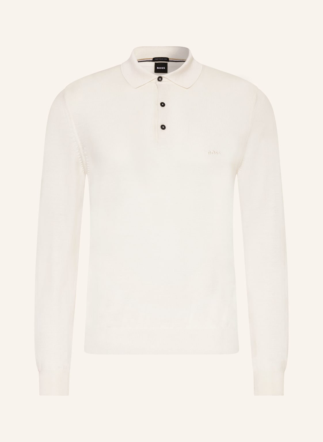 Boss Strick-Poloshirt Bono weiss von Boss