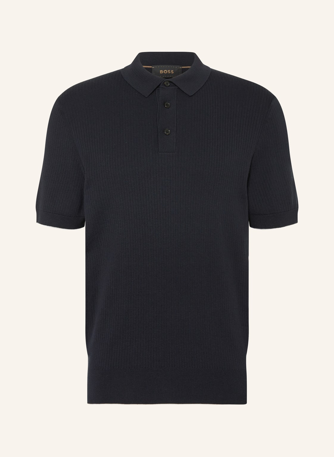 Boss Strick-Poloshirt Darco Mit Seide blau von Boss