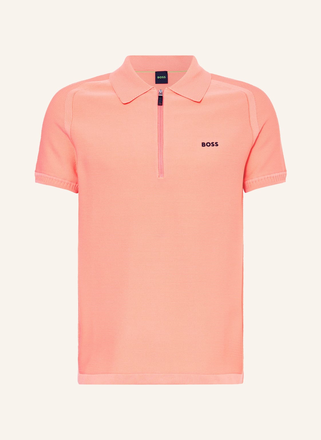 Boss Strick-Poloshirt Zayno rot von Boss