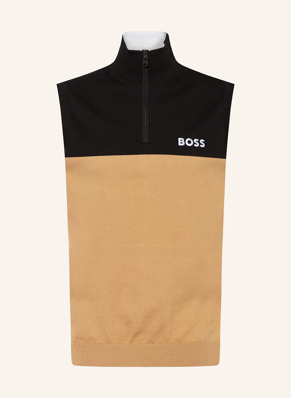 Boss Strick-Tanktop Golf schwarz von Boss