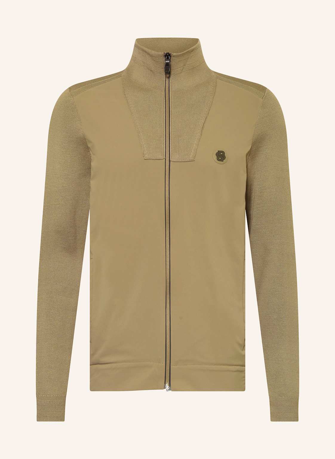 Boss Strickjacke Im Materialmix beige von Boss