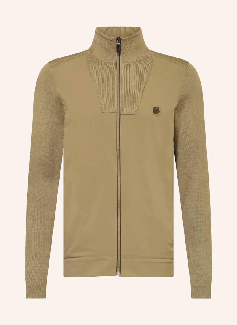 Boss Strickjacke Im Materialmix beige von Boss