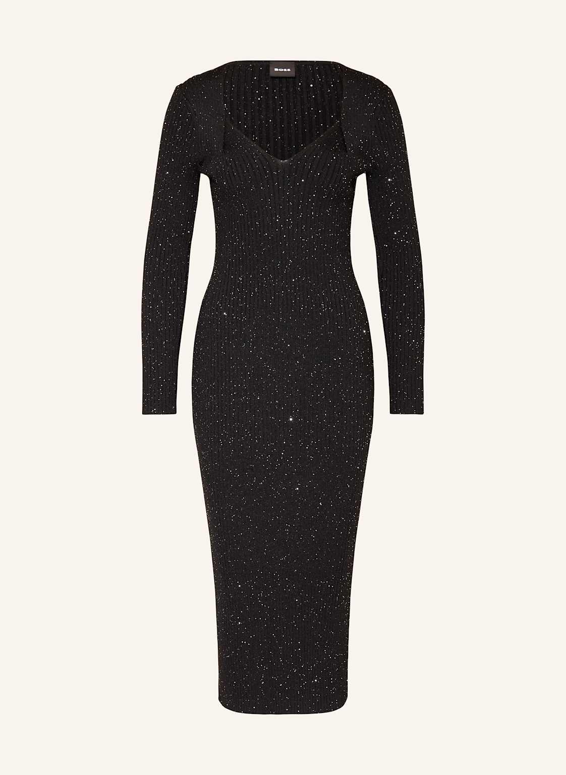 Boss Strickkleid Farima Mit Pailletten schwarz Boss Strickkleid Farima Mit Pailletten schwarz von Boss