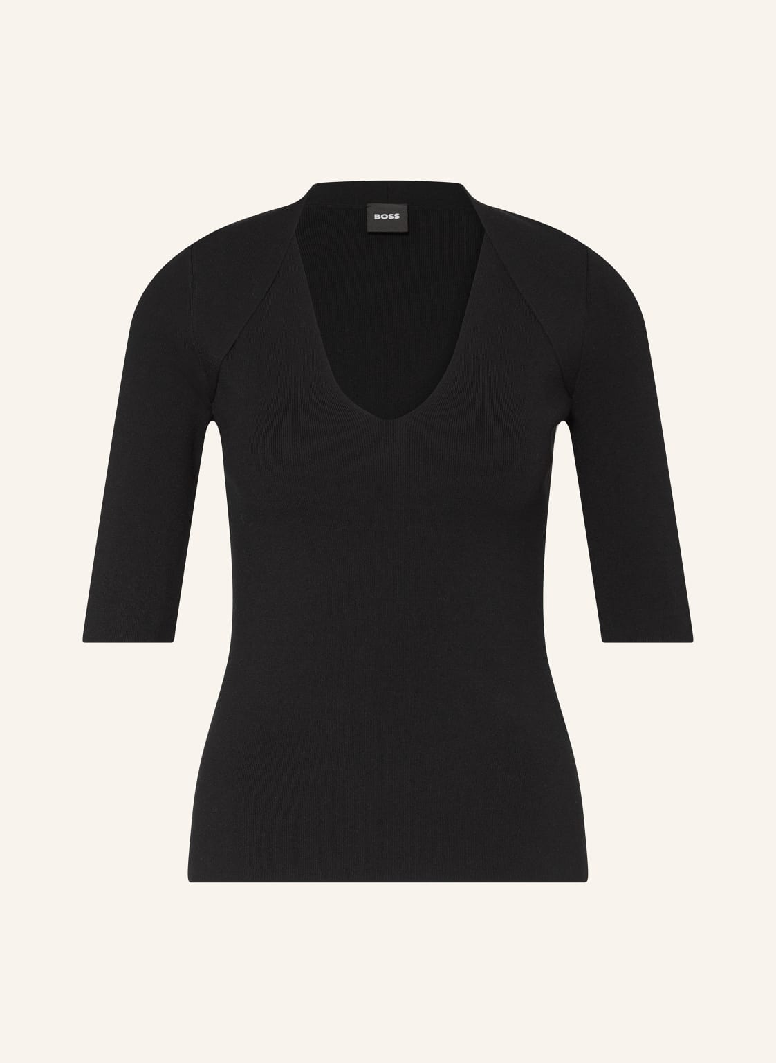 Boss Strickshirt Fezania schwarz Boss Strickshirt Fezania schwarz von Boss