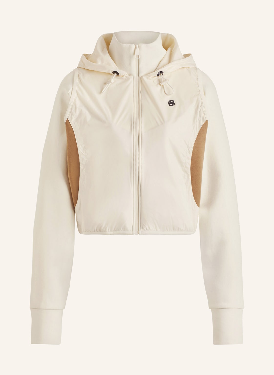 Boss Sweatjacke Etracker Im Materialmix weiss von Boss