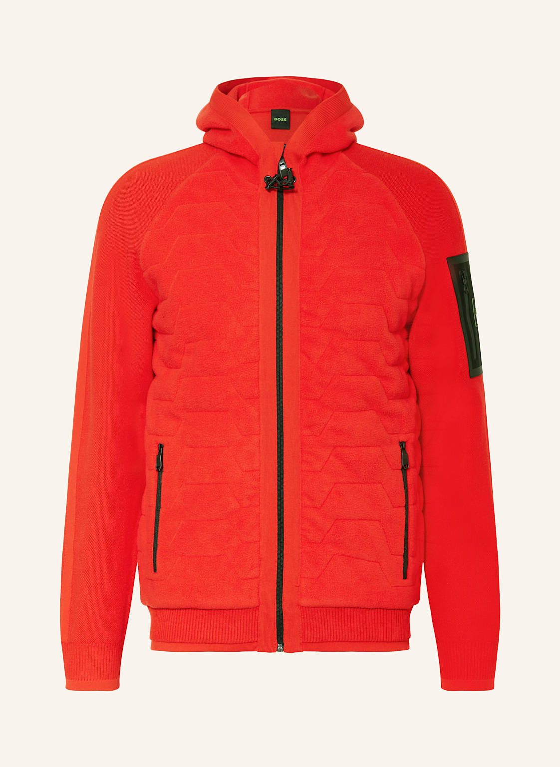 Boss Sweatjacke Martic In Materialmix rot Boss Sweatjacke Martic In Materialmix rot von Boss