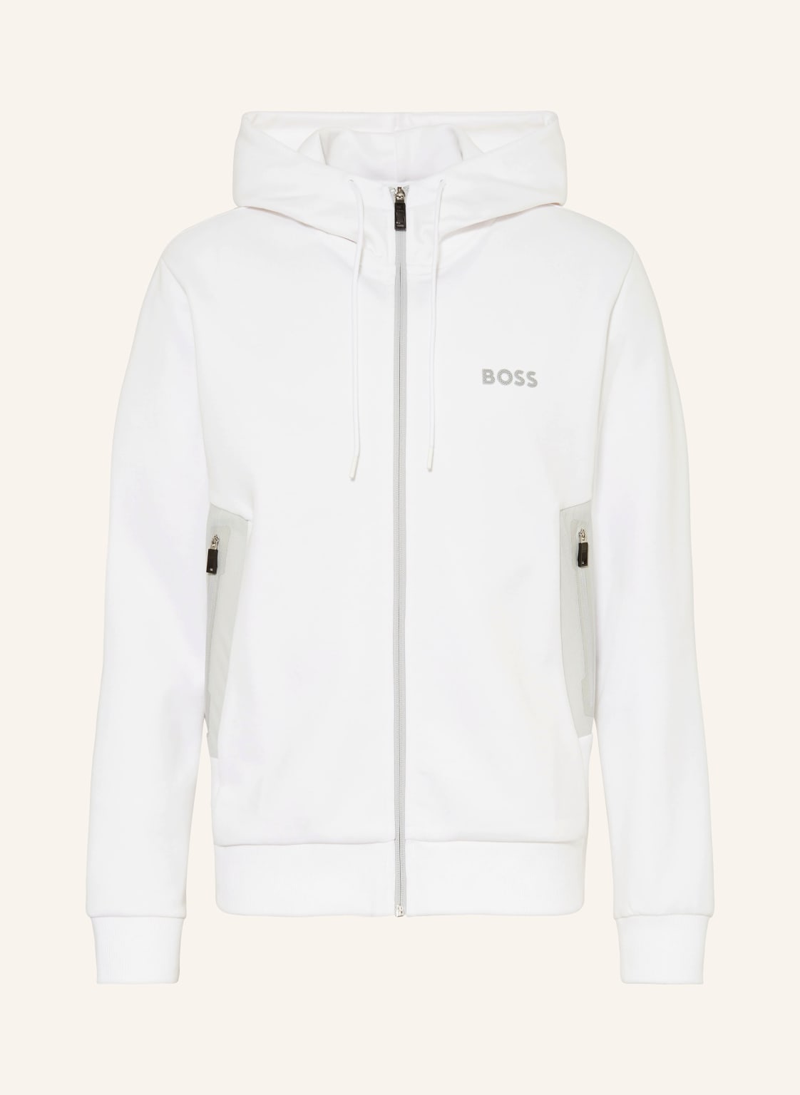 Boss Sweatjacke Saggy weiss von Boss