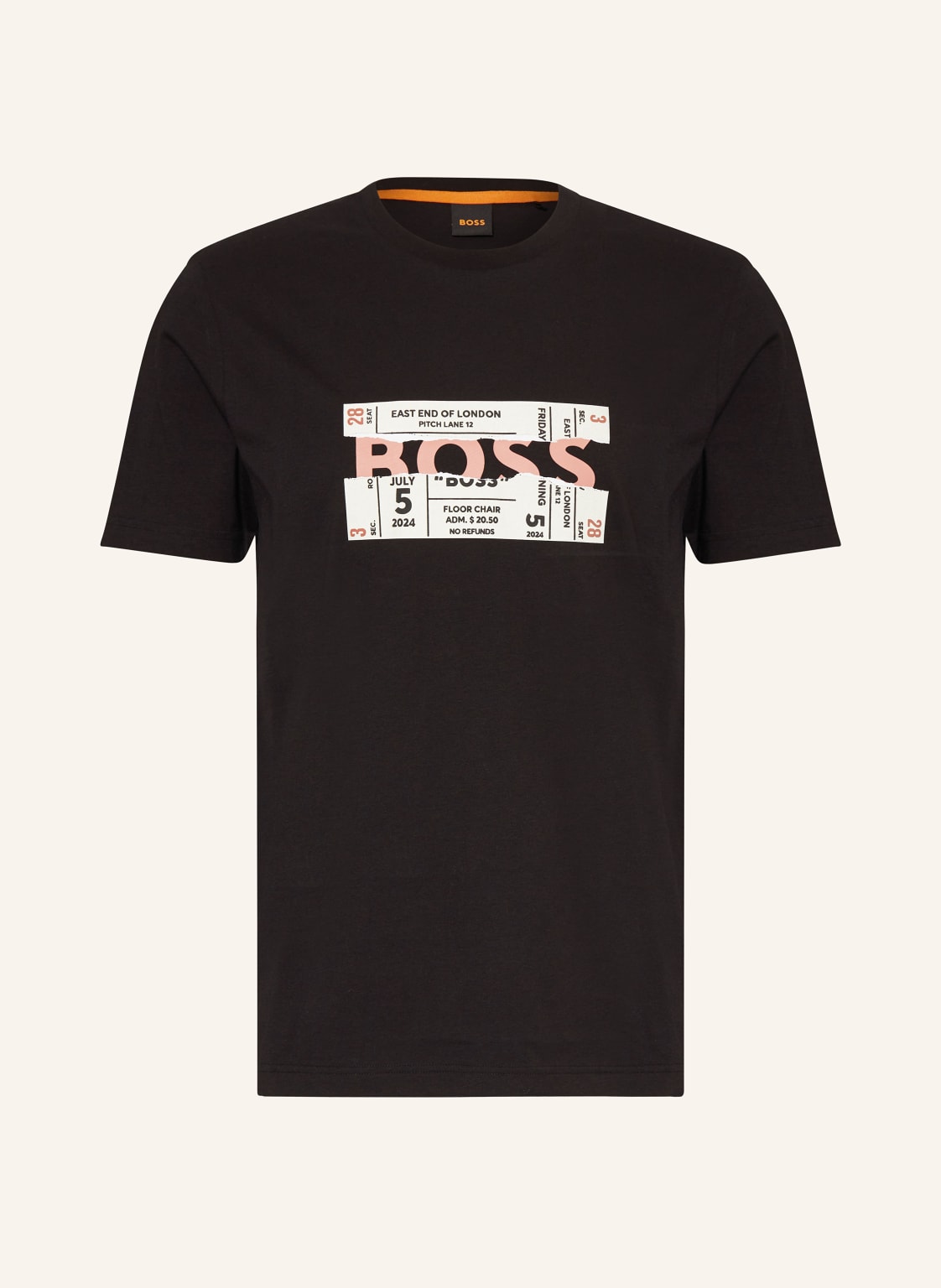 Boss T-Shirt Boss Ticket schwarz von Boss