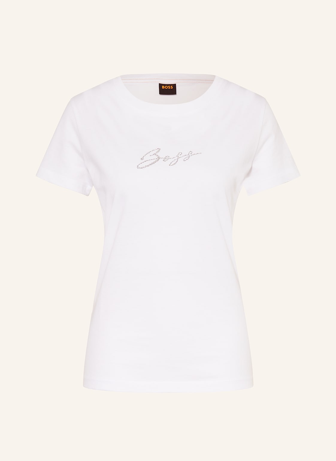 Boss T-Shirt Esogo Mit Schmucksteinen weiss Boss T-Shirt Esogo Mit Schmucksteinen weiss von Boss