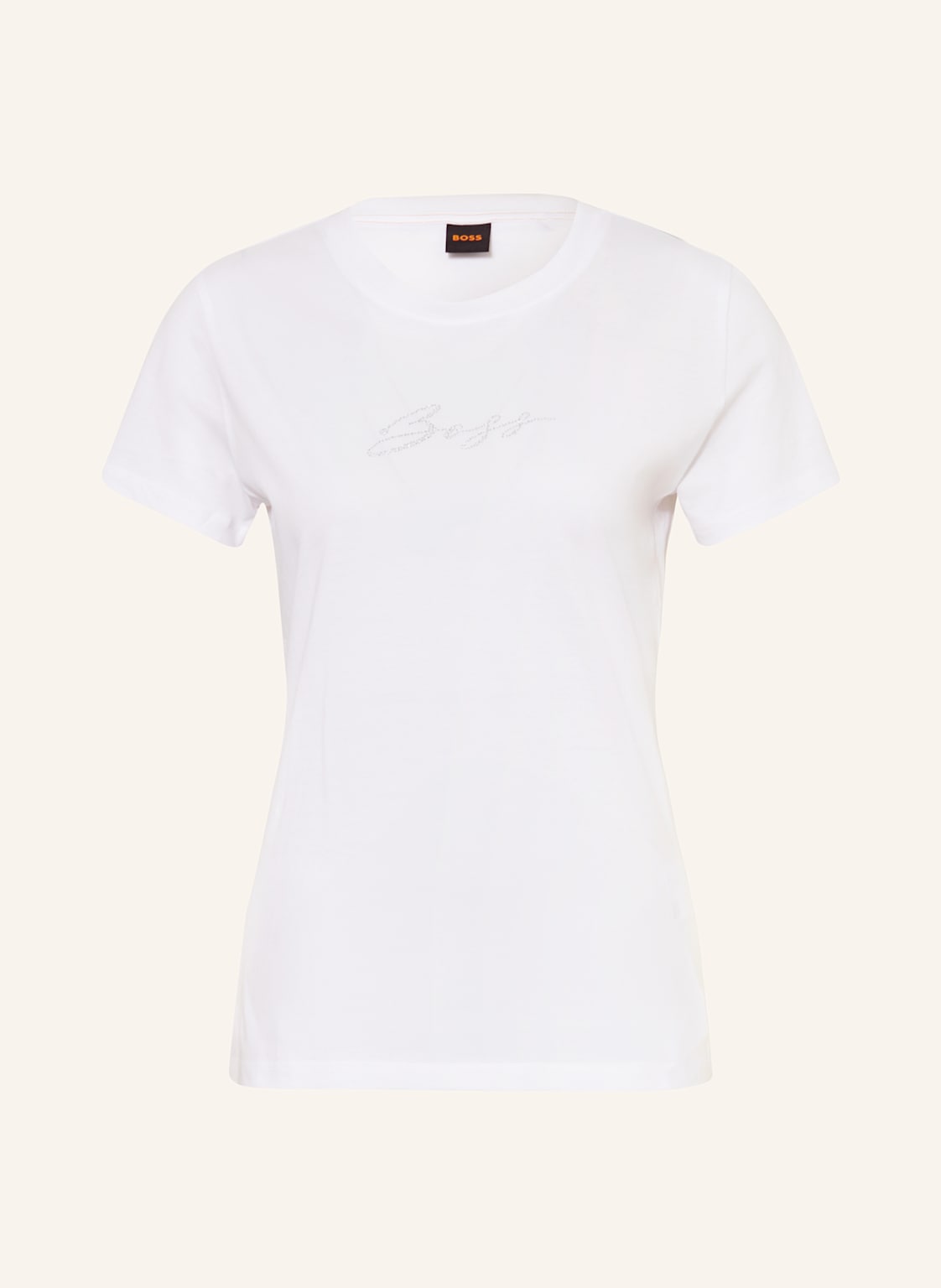 Boss T-Shirt Esogo Mit Schmucksteinen weiss Boss T-Shirt Esogo Mit Schmucksteinen weiss von Boss