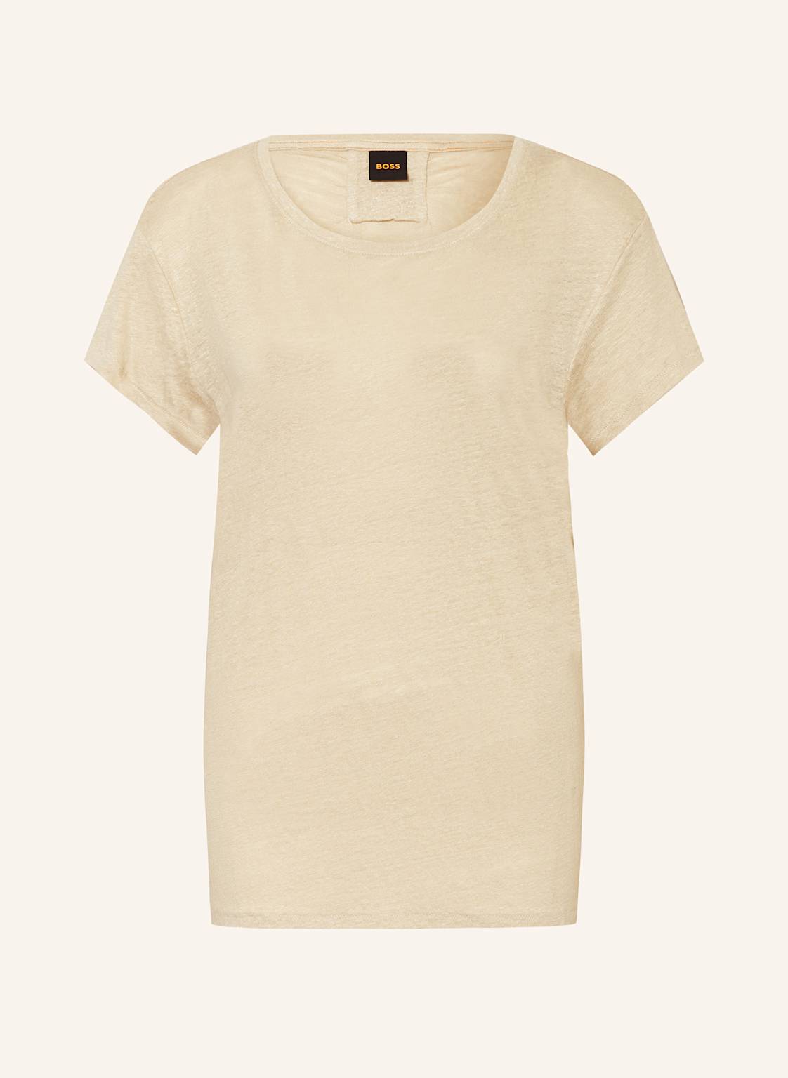 Boss T-Shirt Evelina Aus Leinen beige Boss T-Shirt Evelina Aus Leinen beige von Boss