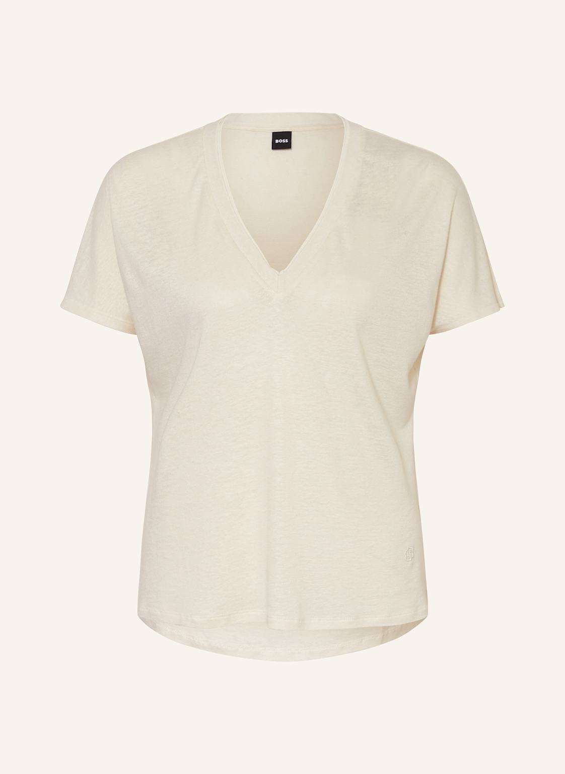 Boss T-Shirt Eylina Mit Leinen beige Boss T-Shirt Eylina Mit Leinen beige von Boss