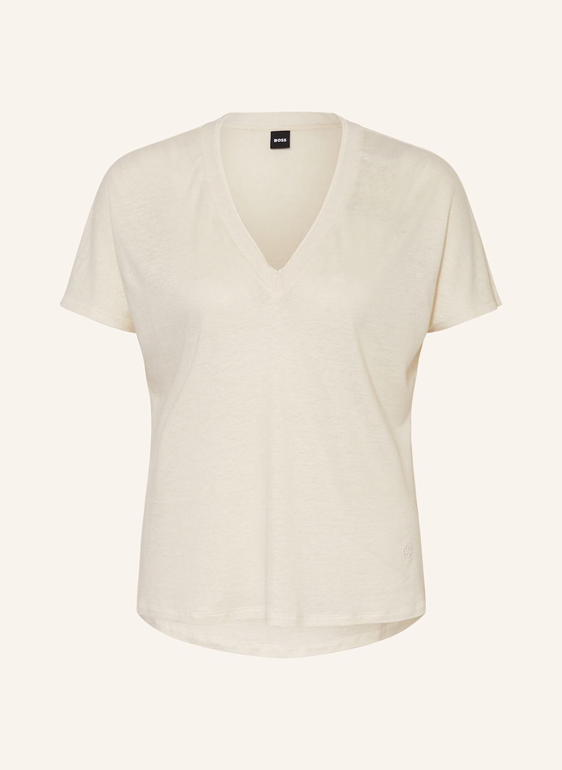 Boss T-Shirt Eylina Mit Leinen beige von Boss